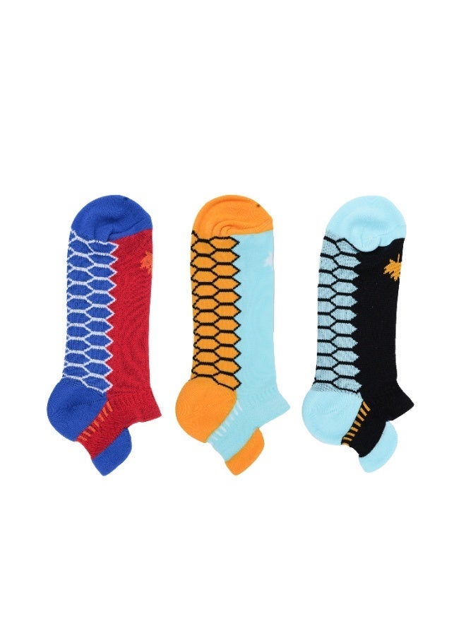 White Leaf 3 Pack Quick Dry Performance Ankle Socks - Multicolor - Image 5